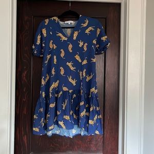 Corey Lynn Carter Royal Tiger Print Dress